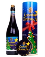 Flaske Corsendonk Christmas Ale i metalrør, 75 cl